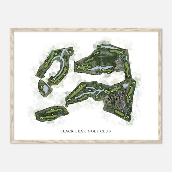 Black Bear Golf Club Colorado Classic Watercolor Map Golfer Gift Golf Wall Art Golf Poster Print Course Layout