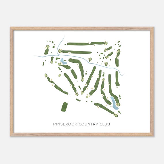 Innsbrook Country Club In Merrillville Indiana Modern Watercolor Map Golfer Gift Golf Wall Art Golf Poster Print Course Layout