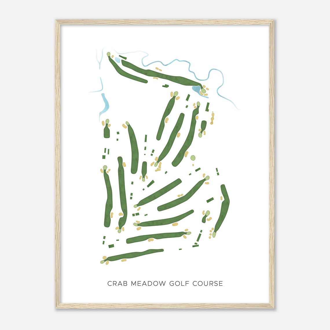 Crab Meadow Golf Course New York Modern Watercolor Map Golfer Gift Golf Wall Art Golf Poster Print Course Layout - Image 2