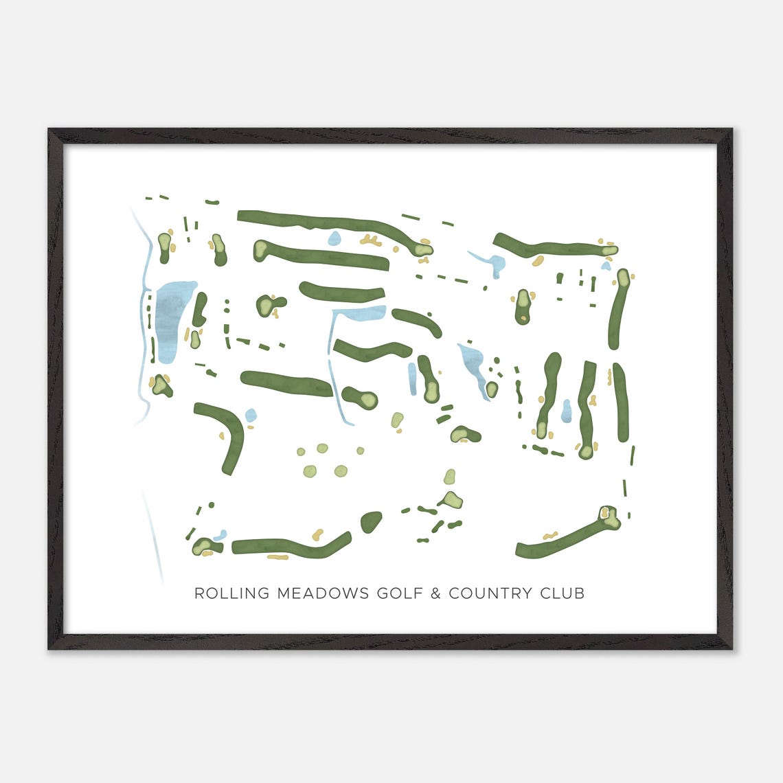 Rolling Meadows Golf Club Niagara Falls Canada Golf Map Poster - Image 4