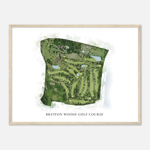 Bretton Woods Golf Course Maryland Classic Watercolor Map Golfer Gift Golf Wall Art Golf Poster Print Course Layout