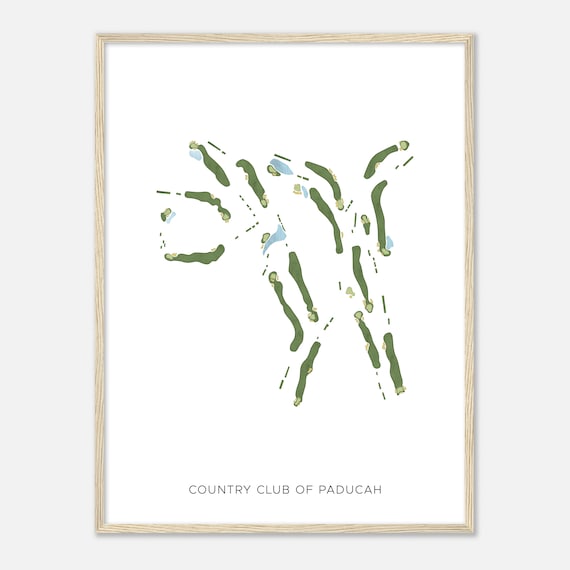 Country Club Of Paducah Kentucky Modern Watercolor Map Golfer Gift Golf Wall Art Golf Poster Print Course Layout