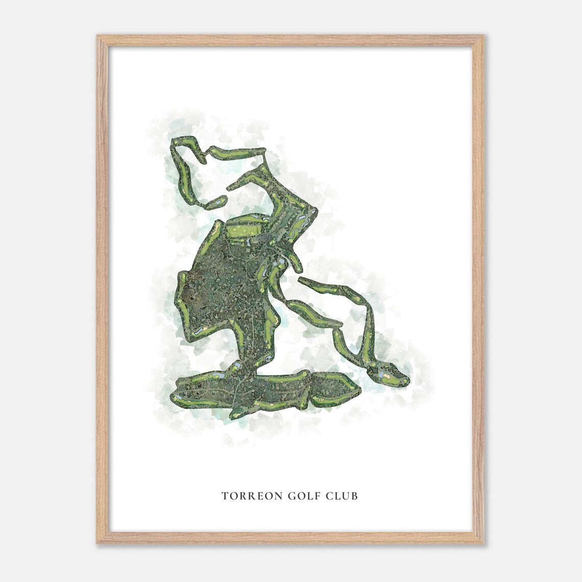 Torreon Golf Club Show Low Arizona Classic Watercolor Golf Map Poster - Image 2