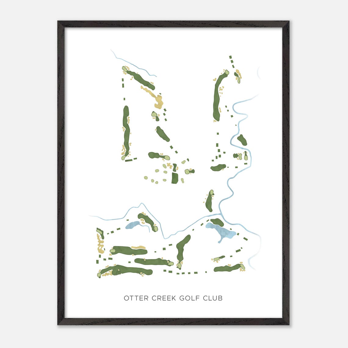 Otter Creek Golf Club Canada Modern Minimalist Map Art Poster - Image 2