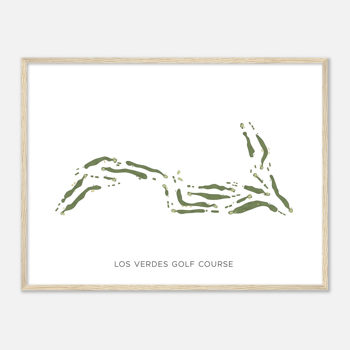 Los Verdes Golf Course California Modern Watercolor Map Golfer Gift Golf Wall Art Golf Poster Print Course Layout - Image 2