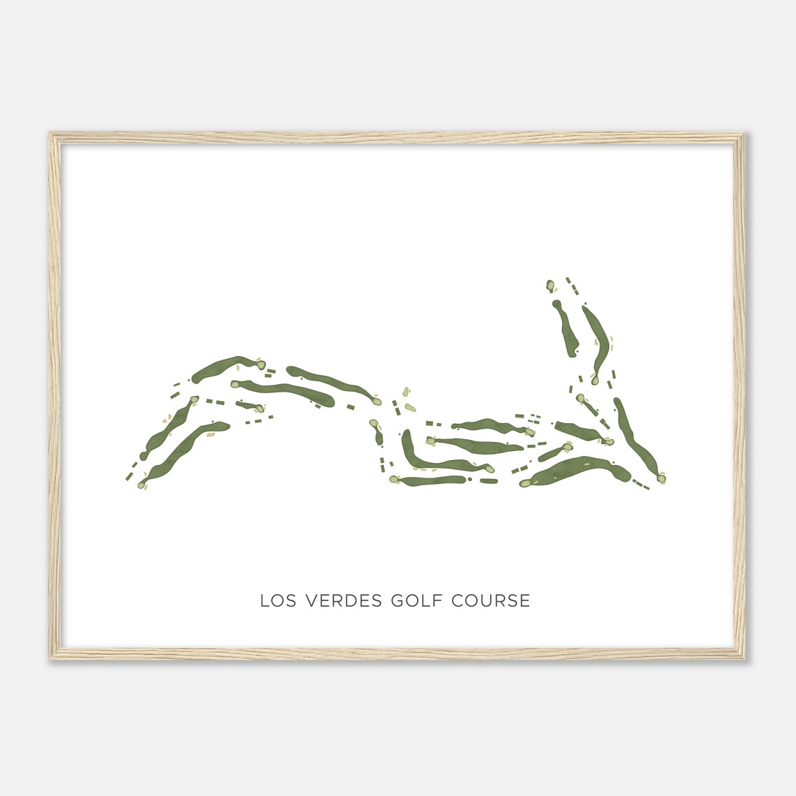 Los Verdes Golf Course Modern Watercolor Golf Course Map Poster - Image 2