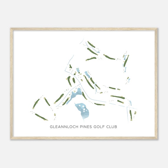 Gleannloch Pines Golf Club Texas Modern Watercolor Map Golfer Gift Golf Wall Art Golf Poster Print Course Layout