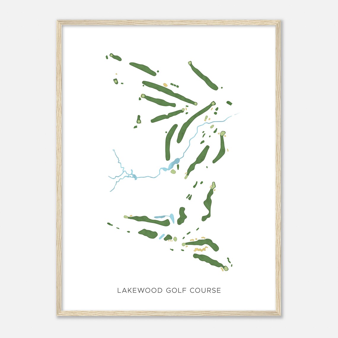 Lakewood Golf Course Maine Modern Watercolor Map Golfer Gift Golf Wall Art Golf Poster Print Course Layout - Image 2