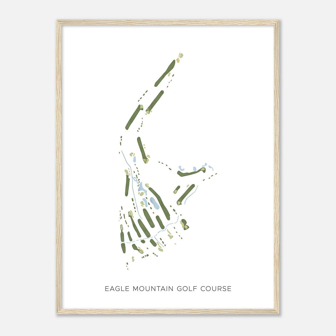 Eagle Mountain Golf Course Utah Modern Watercolor Map Golfer Gift Golf Wall Art Golf Poster Print Course Layout