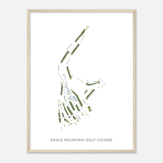 Eagle Mountain Golf Course Utah Modern Watercolor Map Golfer Gift Golf Wall Art Golf Poster Print Course Layout