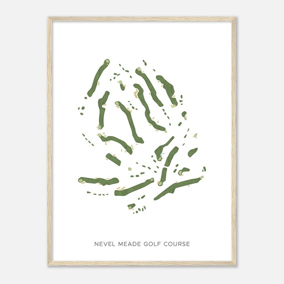 Nevel Meade Golf Course Kentucky Modern Watercolor Map Golf Poster
