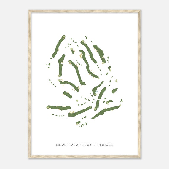 Nevel Meade Golf Course Kentucky Modern Watercolor Map Golfer Gift Golf Wall Art Golf Poster Print Course Layout