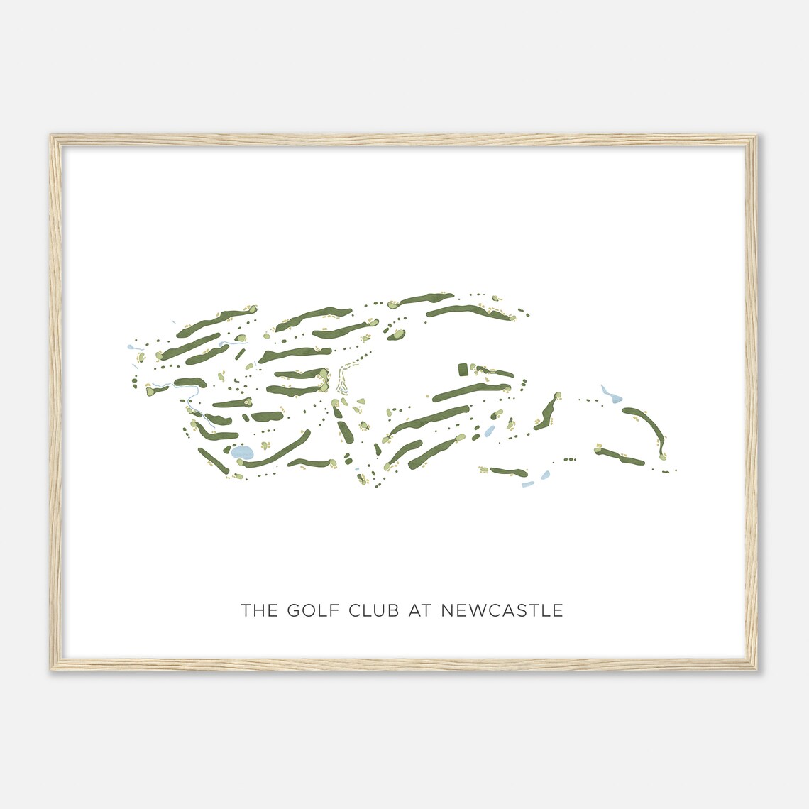 The Golf Club at Newcastle Watercolor Map Minimalist Golf Art Poster - Image 2