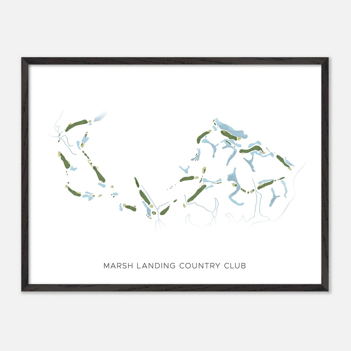 Marsh Landing Country Club Minimalist Map Art Golfer Gift Poster - Image 5