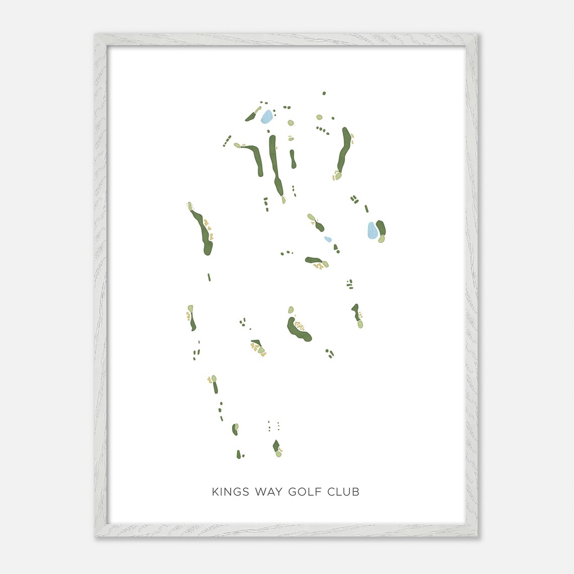 Kings Way Golf Club Yarmouthport Massachusetts Watercolor Map Poster - Image 2