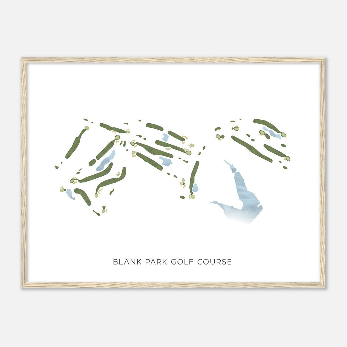 Blank Park Golf Course Iowa Modern Watercolor Map Golfer Gift Golf Wall Art Golf Poster Print Course Layout - Image 2