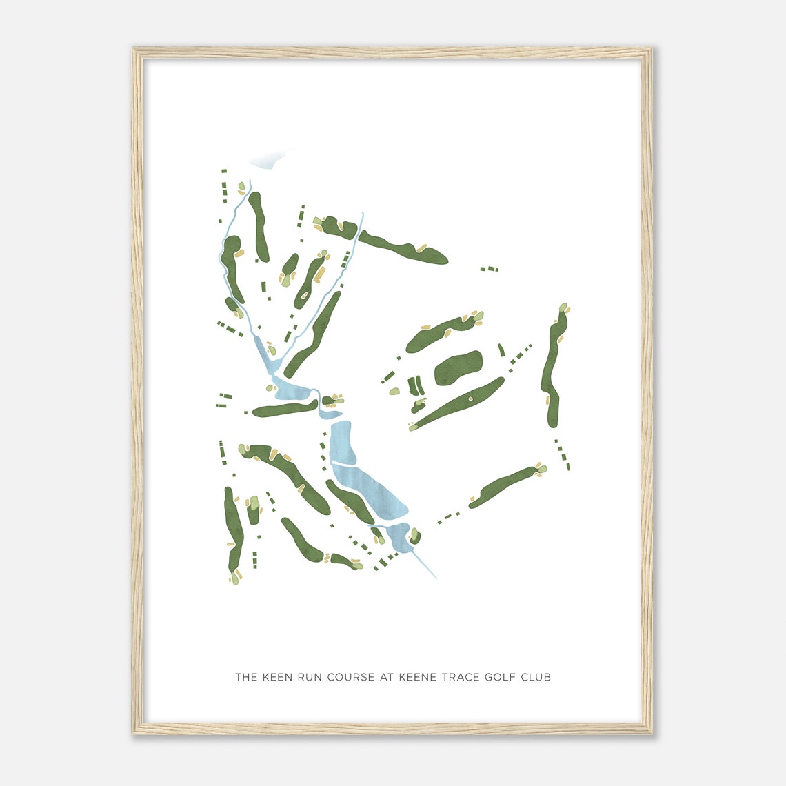 The Keen Run Course At Keene Trace Golf Club Kentucky Map Poster - Image 2