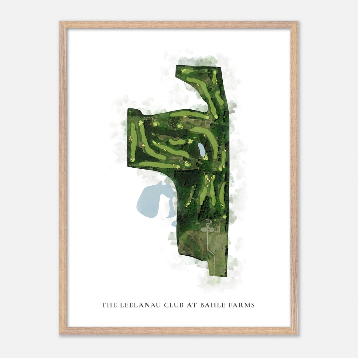 The Leelanau Club at Bahle Farms Classic Aerial Watercolor Golf Poster - Image 6
