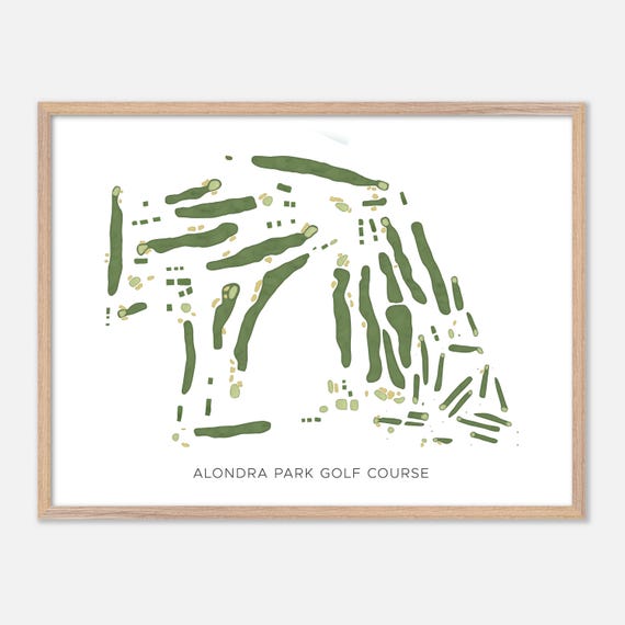 Alondra Park Golf Course In Lawndale California Modern Watercolor Map Golfer Gift Golf Wall Art Golf Poster Print Course Layout