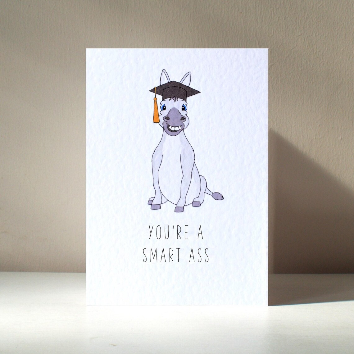 Smart Ass Donkey Pun Funny Typography Art Print