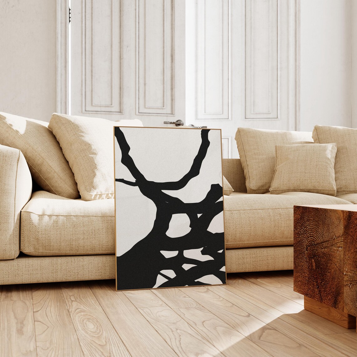 Abstract Tree Silhouette, Minimalist Nature Poster