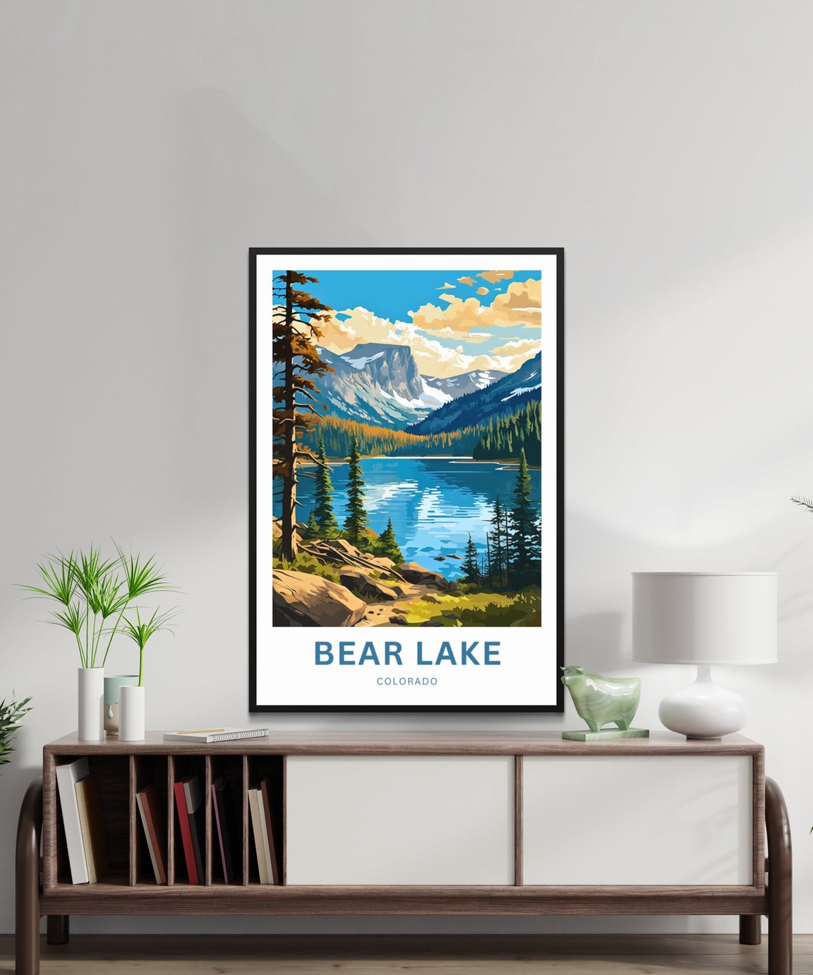Personalized Bear Lake Travel Print Bear Lake Poster Colorado Wall Art Framed Present Gift Colorado Present - Image 2