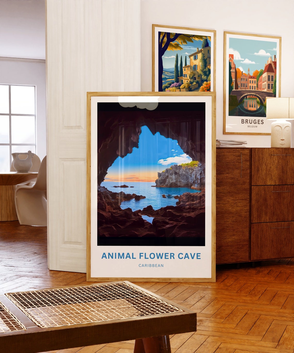 Personalized Animal Flower Cave Travel Print Animal Flower Cave Poster Caribbean Wall Art Framed Present Gift Caribbean Present - Image 5