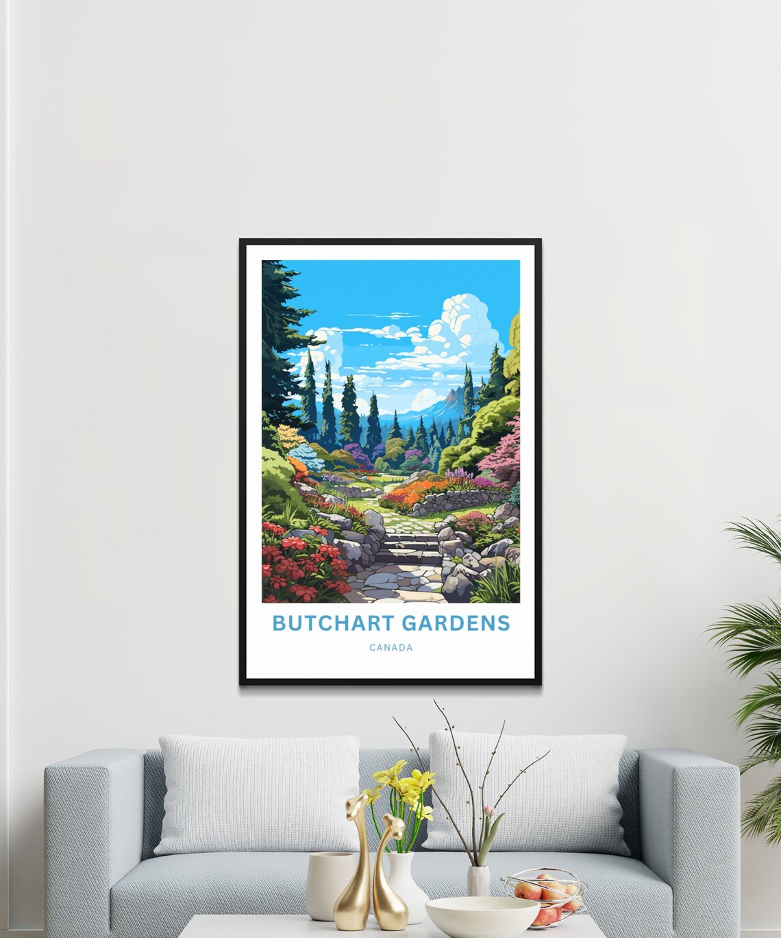 Butchart Gardens Travel Poster, Canada Wall Art - Image 3