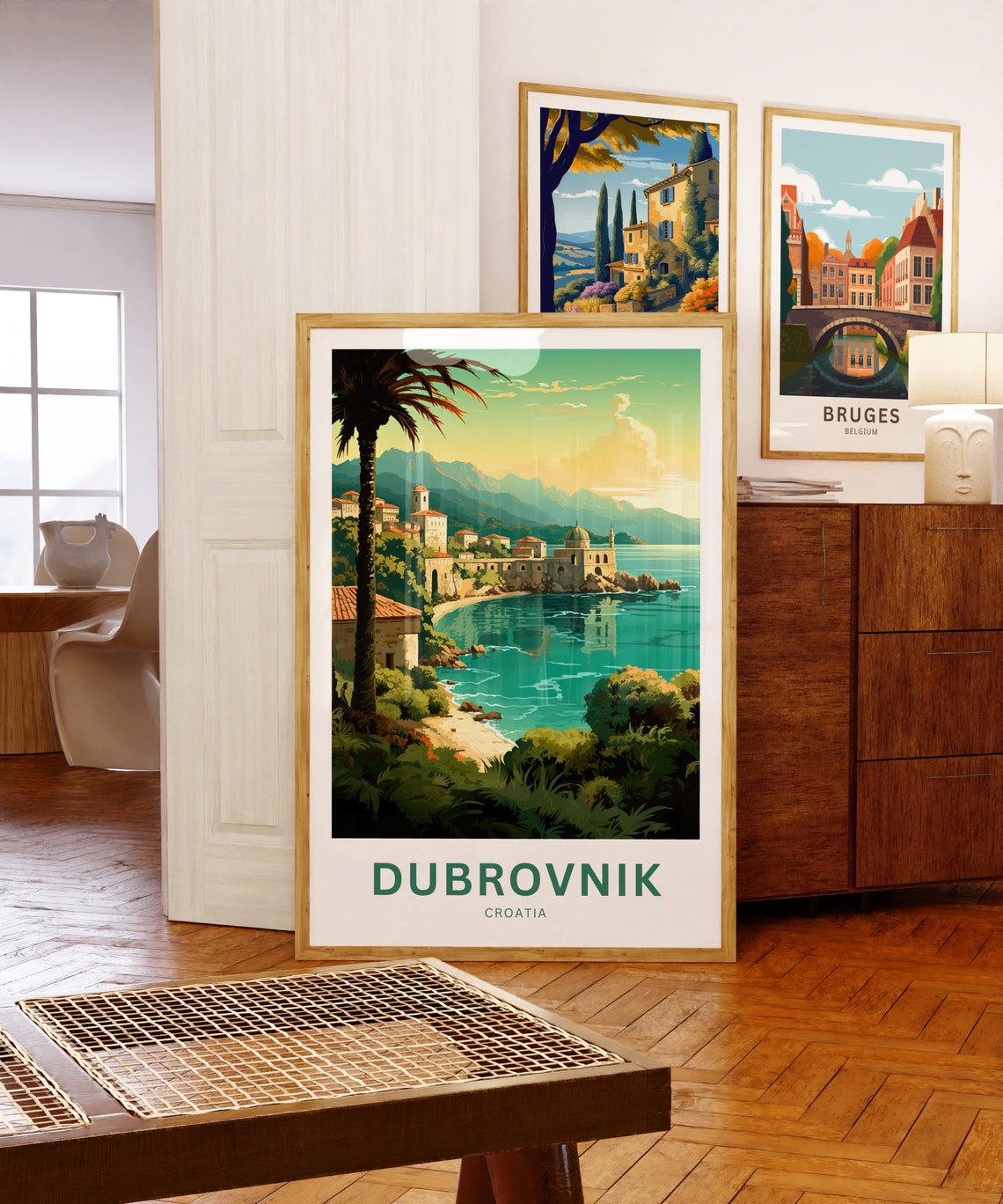 Dubrovnik Croatia Walled City Cliffside Harbor Personalized Poster - Image 5