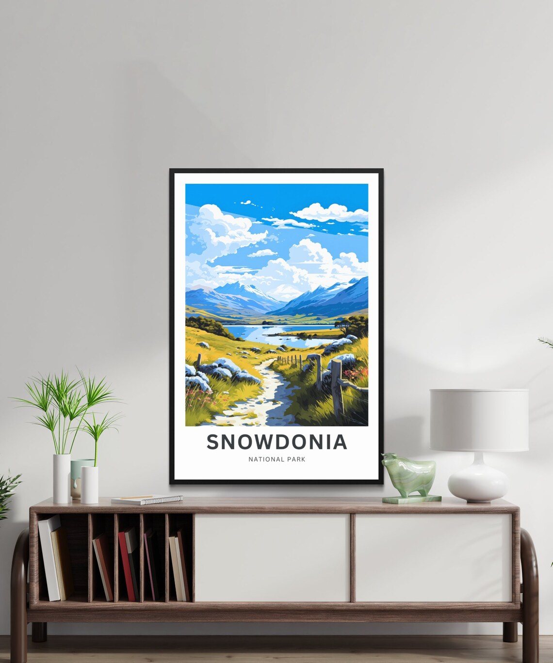 Personalized Snowdonia National Park Wales Mountain Art Poster - Image 3