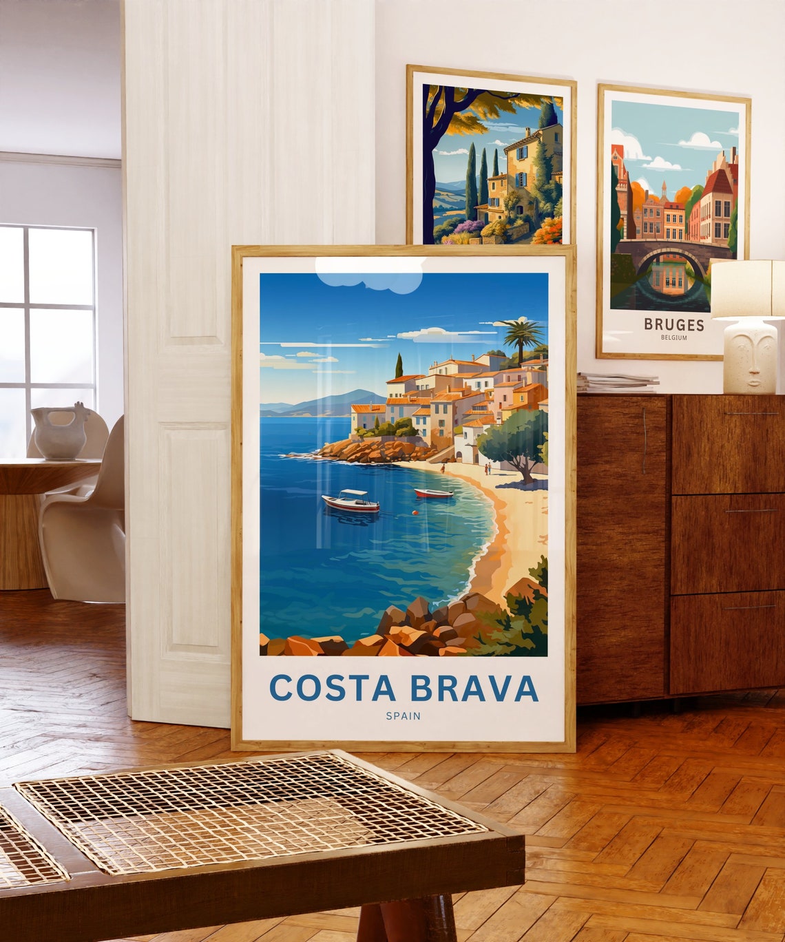 Personalized Costa Brava Spain Beach Village Custom Travel Poster Art - Image 5