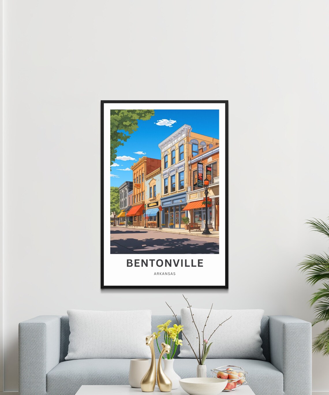 Bentonville Arkansas Historic Downtown Main Street Shops Poster - Image 3