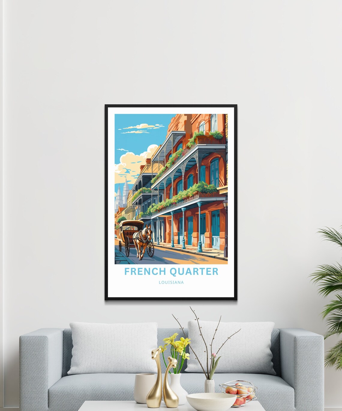 French Quarter New Orleans Poster Horse Carriage Balcony Street - Image 3