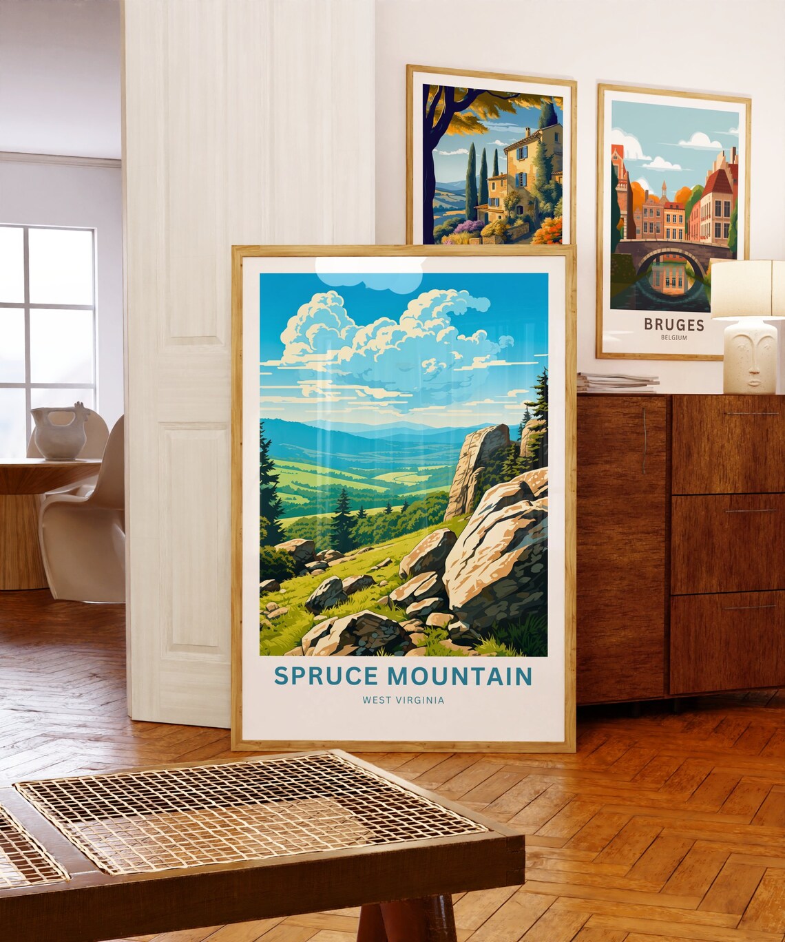 Spruce Mountain West Virginia Rocky Outcrop Vista Travel Poster - Image 5