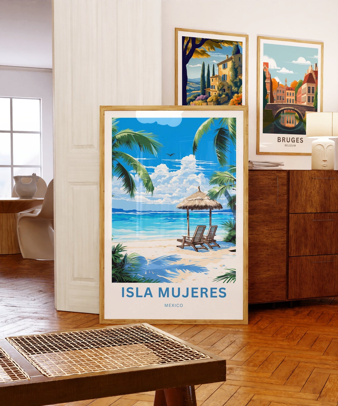 Isla Mujeres Travel Print Isla Mujeres Poster Mexico Wall Art Framed Present Gift Mexico Present - Image 5