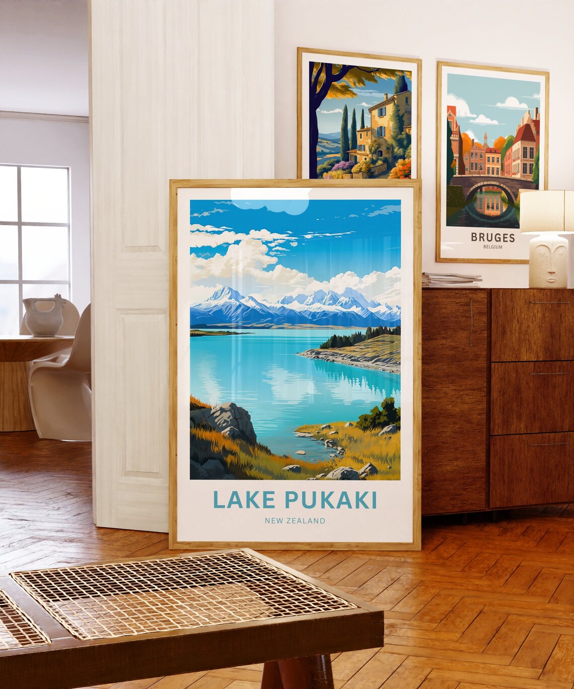 Personalized Lake Pukaki New Zealand Custom Gift Travel Poster - Image 5