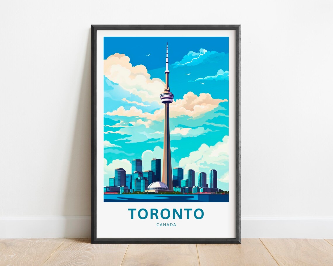 Toronto Travel Print, Canada Wall Art Poster