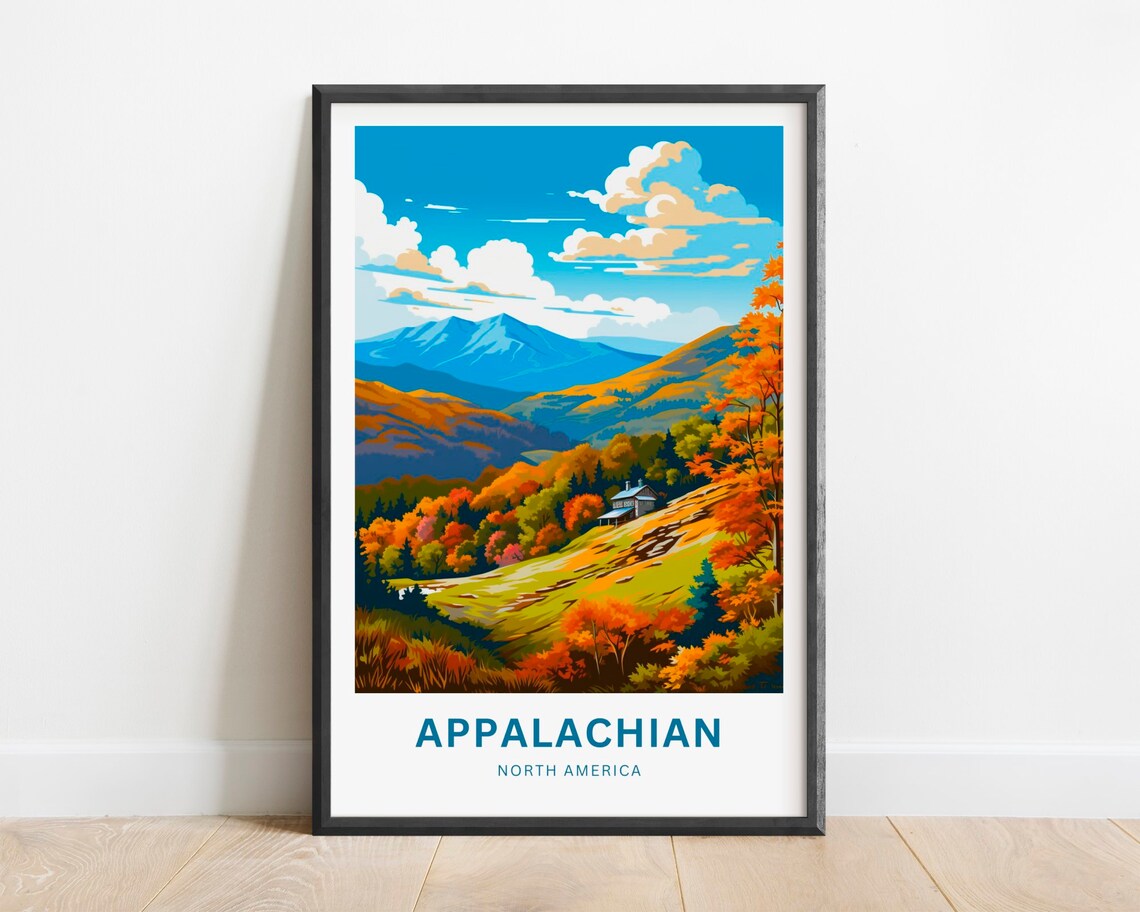 Appalachian Mountains Travel Poster, North America