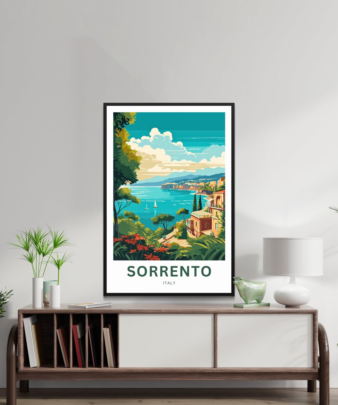 Personalized Sorrento Italy Amalfi Coast Villas Sea View Travel Poster - Image 2
