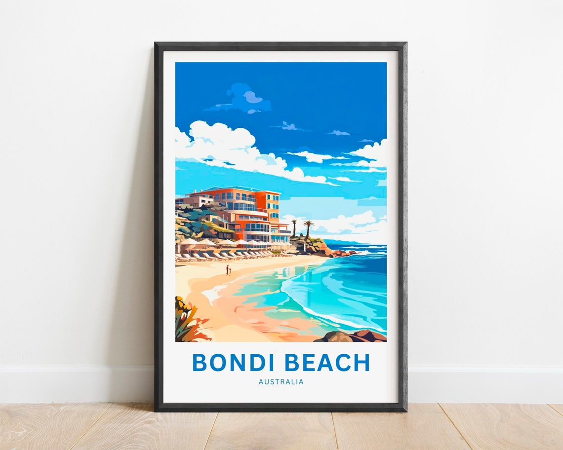 Bondi Beach Australia Beachfront Hotel Turquoise Sea View Poster