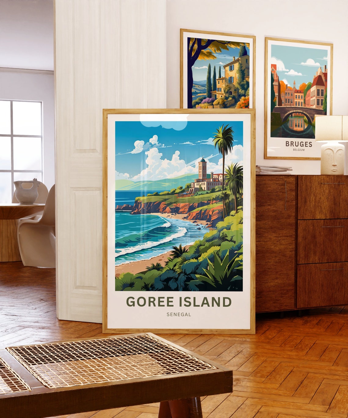Personalized Goree Island Senegal Sunny Beach Palms Travel Poster - Image 5