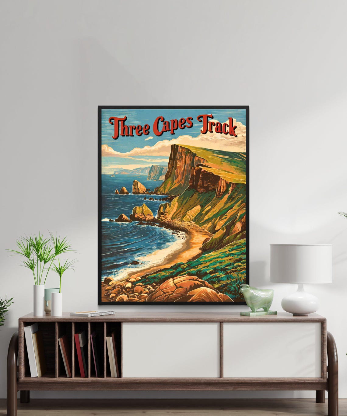 Three Capes Track Tasmania Sea Cliffs Coastal Hike Vintage Poster - Image 2