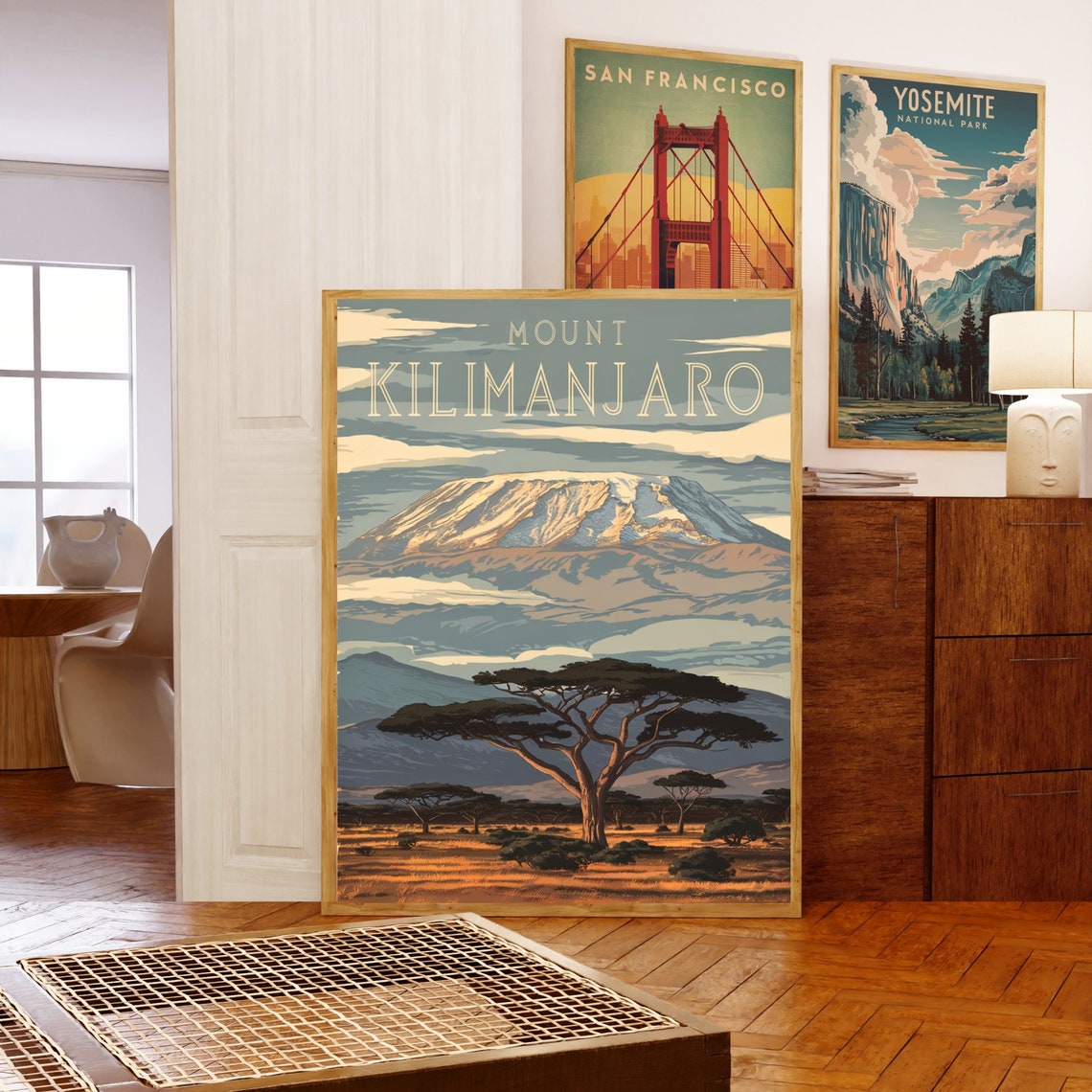 Mount Kilimanjaro Africa Vintage Safari Summit Travel Poster - Image 5