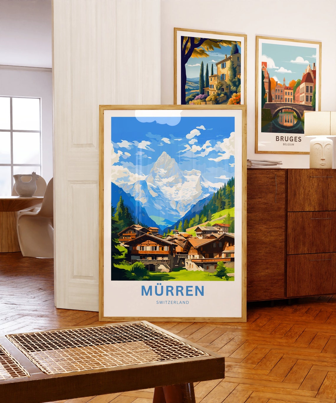 Personalized Murren Switzerland Alpine Village Custom Travel Poster - Image 5