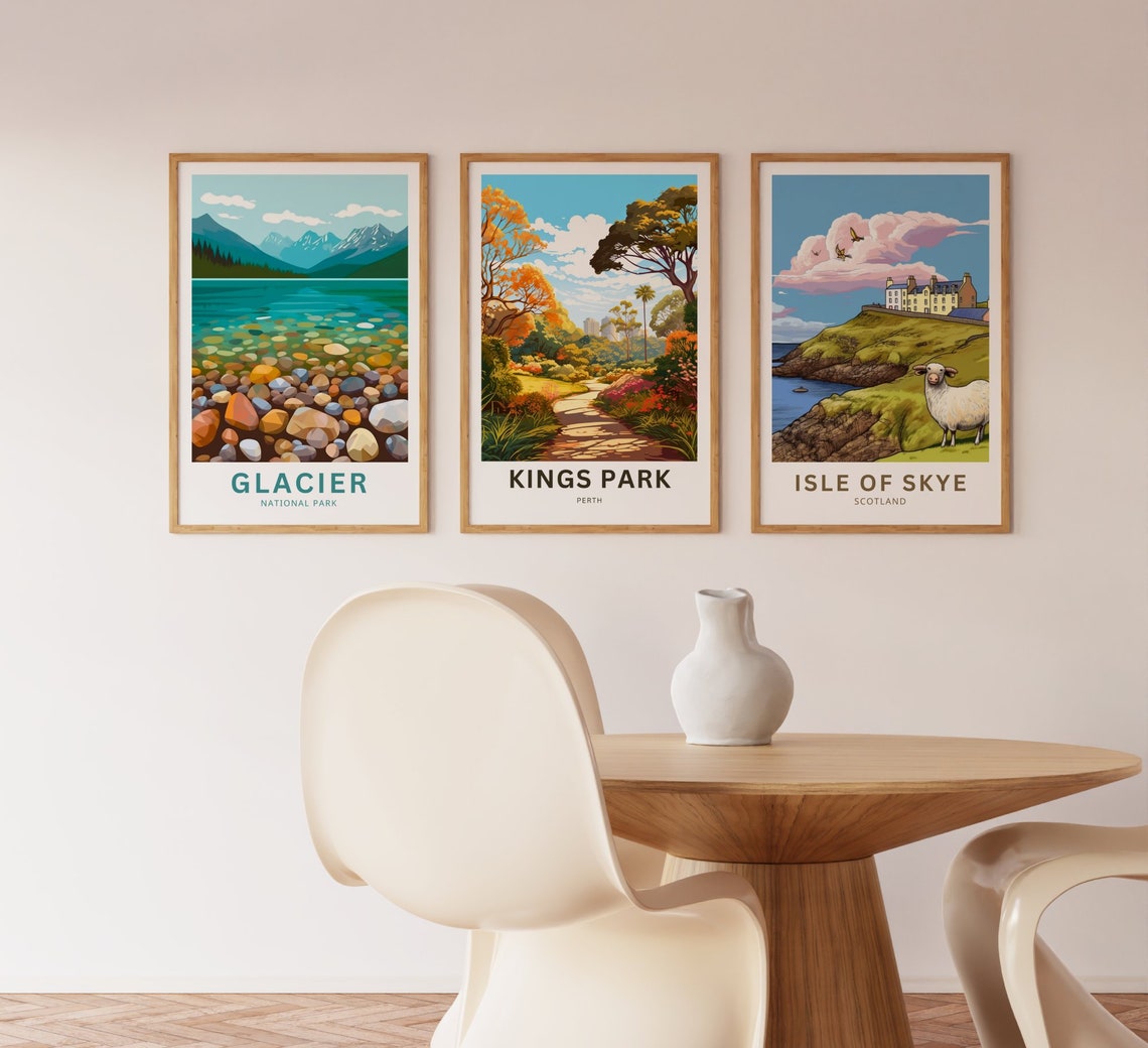Kings Park Perth Autumn Garden Path Vintage Travel Poster Artwork - Image 3
