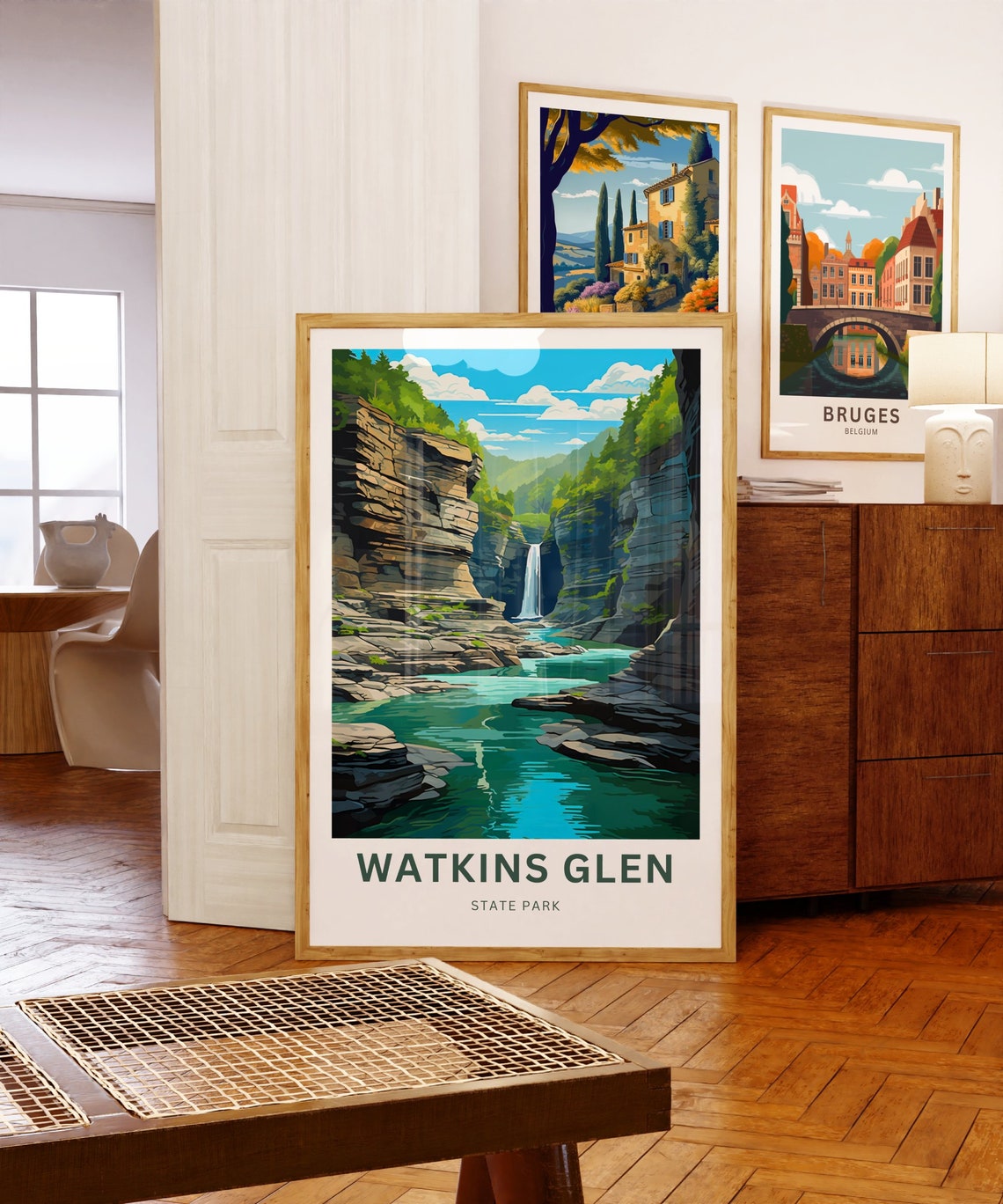 Watkins Glen State Park Waterfall Gorge Rock Cliffs Travel Poster - Image 5