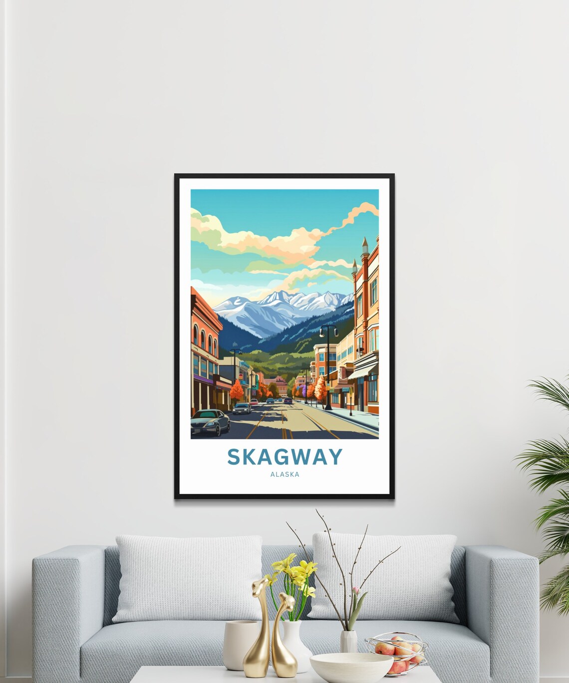 Skagway Alaska Frontier Main Street Personalized Travel Poster - Image 2