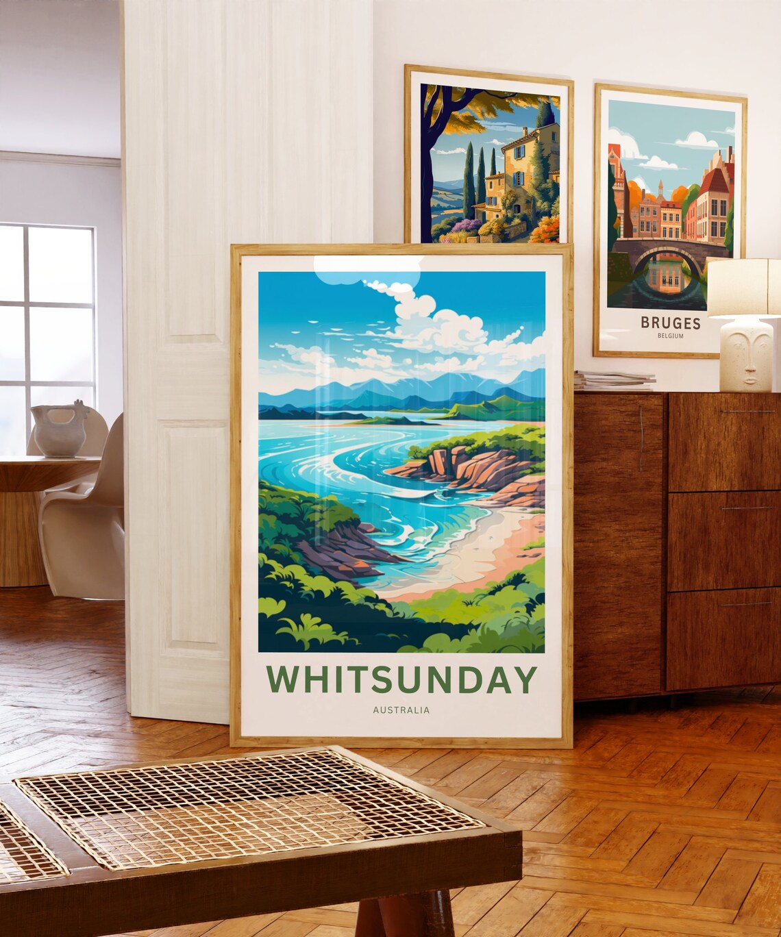 Personalized Whitsunday Australia Coastal Inlet Travel Poster - Image 5