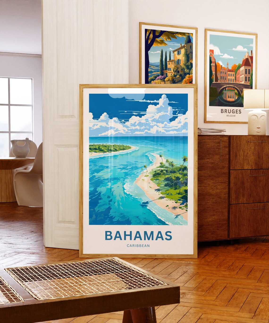 Personalized Bahamas Travel Print, Caribbean Poster - Image 3