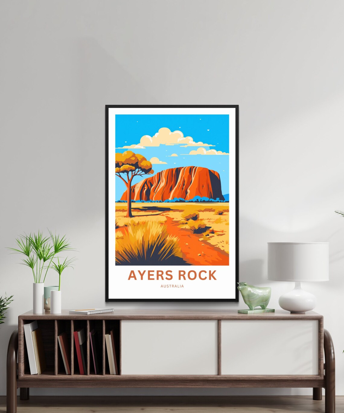 Ayers Rock Australia Uluru Desert Red Rock Personalized Poster - Image 2
